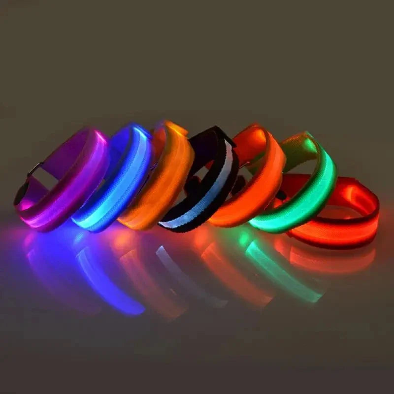 Night Running Armband LED Light Outdoor Sports USB Rechargeable Safety Belt Arm Leg Warning Wristband Cycling Bike Bicycle Light