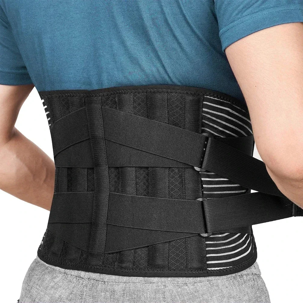 Back Brace for Men Lower Back,Back Support Belt,Breathable Lower Back Support Belt Pain Relief With 6 Stays for Heavy Lifting