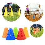 Sports Cones, 10 Pack Sports Cones Training Cones Traffic Cones Roller Skating Obstacle Training Agility Marker Cones 24BD