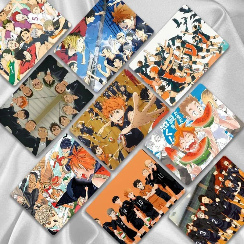 55PCS Haikyuu!! Laser LOMO Cards Set - Anime Volleyball Boy Character Collectible Photo Cards Perfect Gift for Fans
