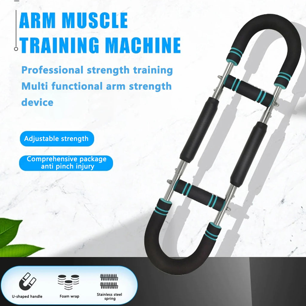 📦 US Warehouse Quick Ship 40KG U Shape Hand Gripper, Power Twister Bar, Adjustable Stainless Steel Arm Trainer Home Workout