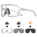 SCVCN Men Bike Photochromic Glasses Cycling Sunglasses for Women Sports Running MTB Biking Eyewear Road Mountain Bicycle Goggle