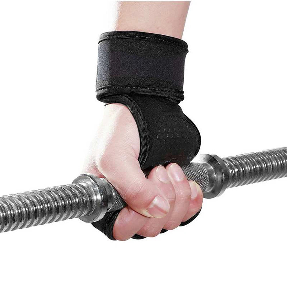 Half Finger Weight Training Gloves for Men Women Fitness Sports Wrist Palm Protector Gloves Anti-slip Gym Cycling Gloves Black