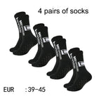 4 Pairs of New TC Mid Tube Glued Football Socks for Sports Training and Competition, Non Slip and Breathable Socks
