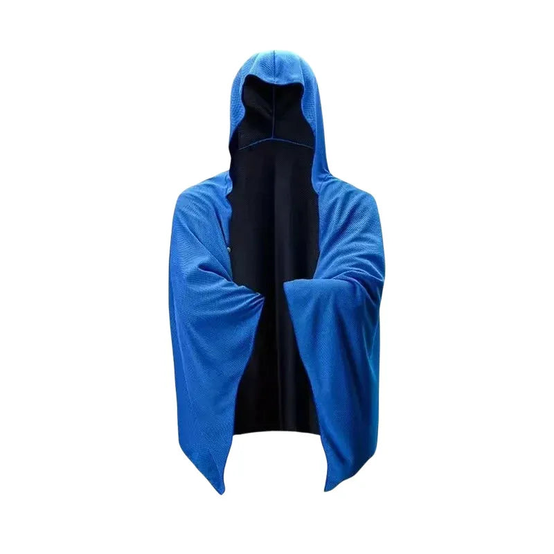 4-in-1 Cooling Hooded Cloak Super Absorbent Oversized Hooded Towel Wrap Sunscreen Quick Dry Shawl for Swimming Beach Pool Travel