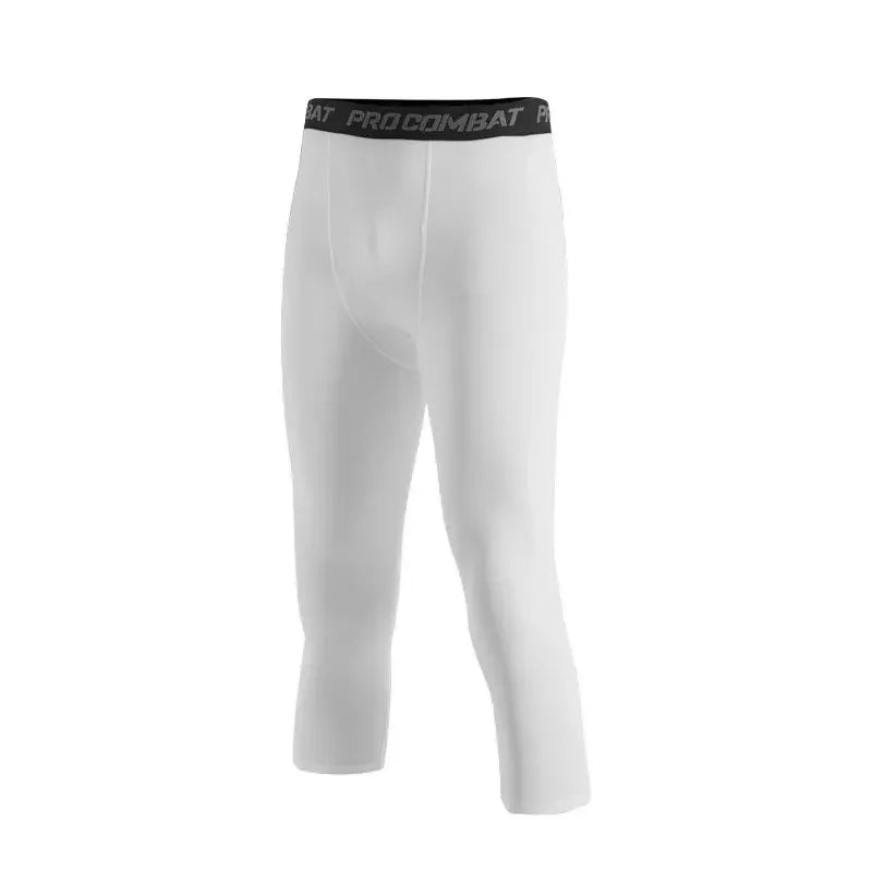 2026 Compression Pant Men Training Gym Leggings with Pockets Running Tights Fitness Basketball Jogging Workout Trouser Polyester