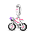 Fashion 100% 925 Silver Red Motorcycle Sports Car SUV Bus Charms Beads For Women Fit DIY Pan Bracelets Party Birthday Jewelry