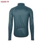 Santic Men's Ultra-Light Packable Cycling Windbreaker Jacket – Windproof Water-Resistant Breathable UPF50+ Protection Skin Coats