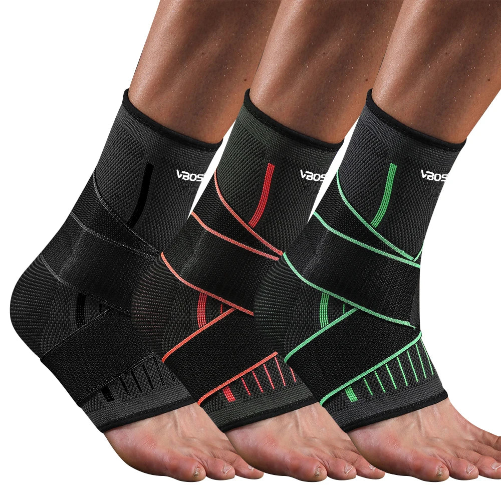 Adjustable Elastic Ankle Brace Compression Sleeve Foot Support Stabilizer for Plantar Fasciitis Achilles Tendonitis Sports Sock