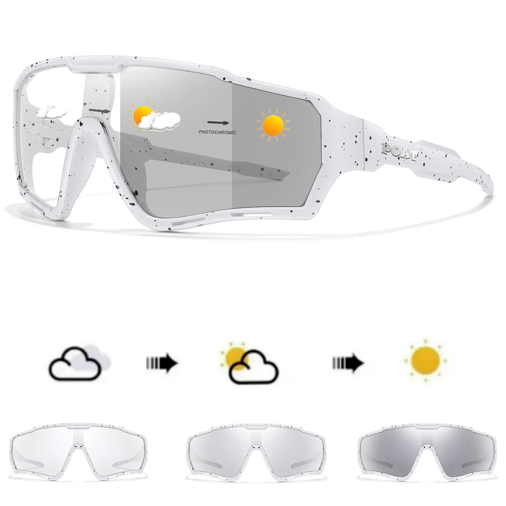 POAT Brand New Style Photochromic Sunglasses Sports Men Women MTB Bike Bicycle Eyewear Cycling Fishing Running Glasses