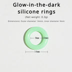 100PCS Fluorescent Silicone Tent Nail Ring Luminous O-shaped Fishing Rod Rings Night Light Outdoor Camping Tents Accessories