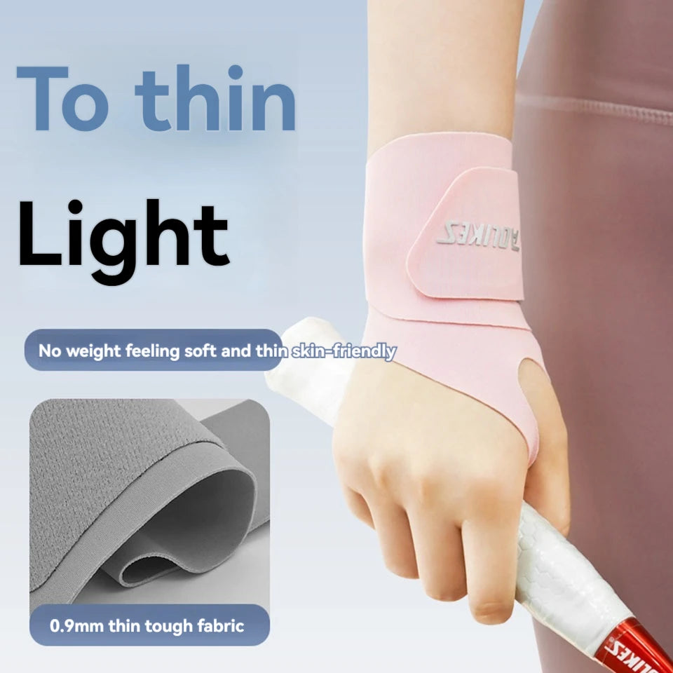 AOLIKES Ultra Thin and Soft Wrist Brace Wrist Wraps for Men and Women, Adjustable Wrist Support for Basketball Tennis Badminton