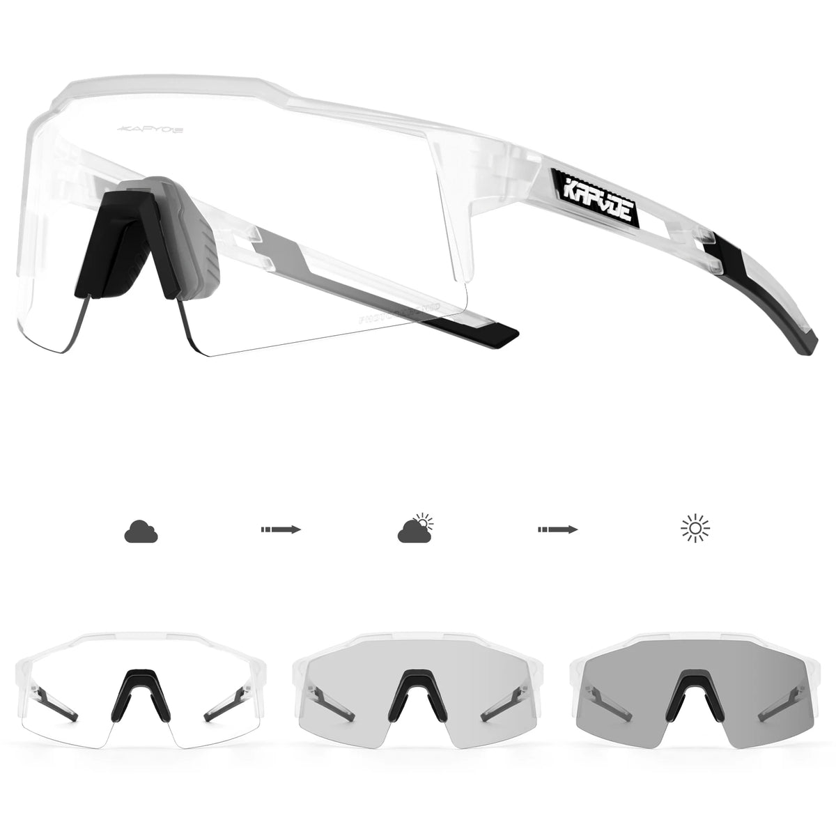 Kapvoe Bike Sunglasses Cycling Glasses for Man MTB Goggles Women Outdoor Camping Hiking Sports  UV400 Riding Bicycle Eyewear