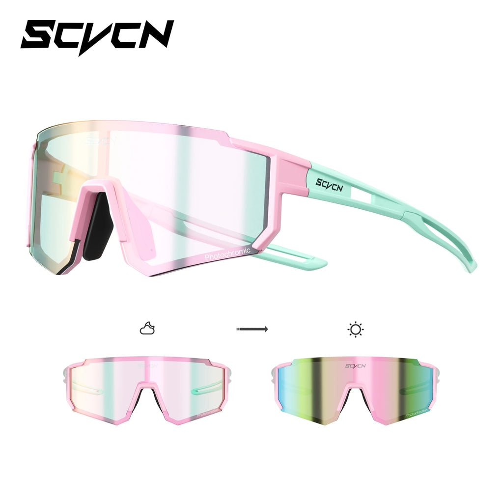 SCVCN Girls Sports Sunglasses Kids Cycling Glasses Photochromic UV400 Boys Baseball Outdoor Eyewear Running Hiking Sunglasses
