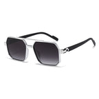 Hiking New Fashion Double Beam Polygonal Anti Light Glasses Retro Personalized Trendy Large Frame Eyewear European and American