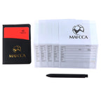 Soccer Referee Red Yellow Card Professional Fair Play Cards Football Linesman Leather Case Bag Set Sports Game Equipment