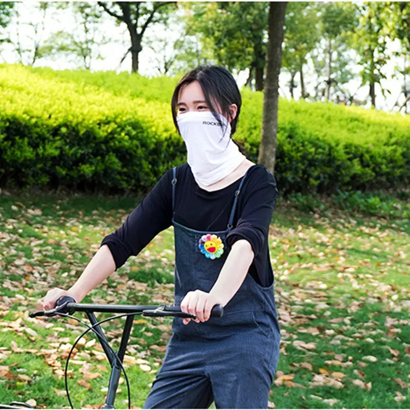 ROCKBROS Quick-Dry Cycling Face Mask Scarf Sun Protection Cycling Headwear Outdoor Sports Face Cover Breathable Bicycle Bandana