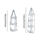 3/4 Tier Hanging Ball Storage Bag with Hooks, Mesh Sports Equipment Organizer for Basketball Football Volleyball, Over Door Wall
