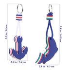 2Pcs Floating Eva Dolphin Anchor Keyring Buoyant Keychain for Kayak Canoe Boating Swimming Outdoor Water Sports Gift