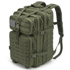 Men 45L Tactical Hiking Backpack Molle Mountaineering Water Resistant Outdoor Camping Trekking Backpacking Bushcraft Travel Rucksack Bug Out Bag Survival Emergency Large Capacity Climbing Cycling Daypack Women Durable Wear Re