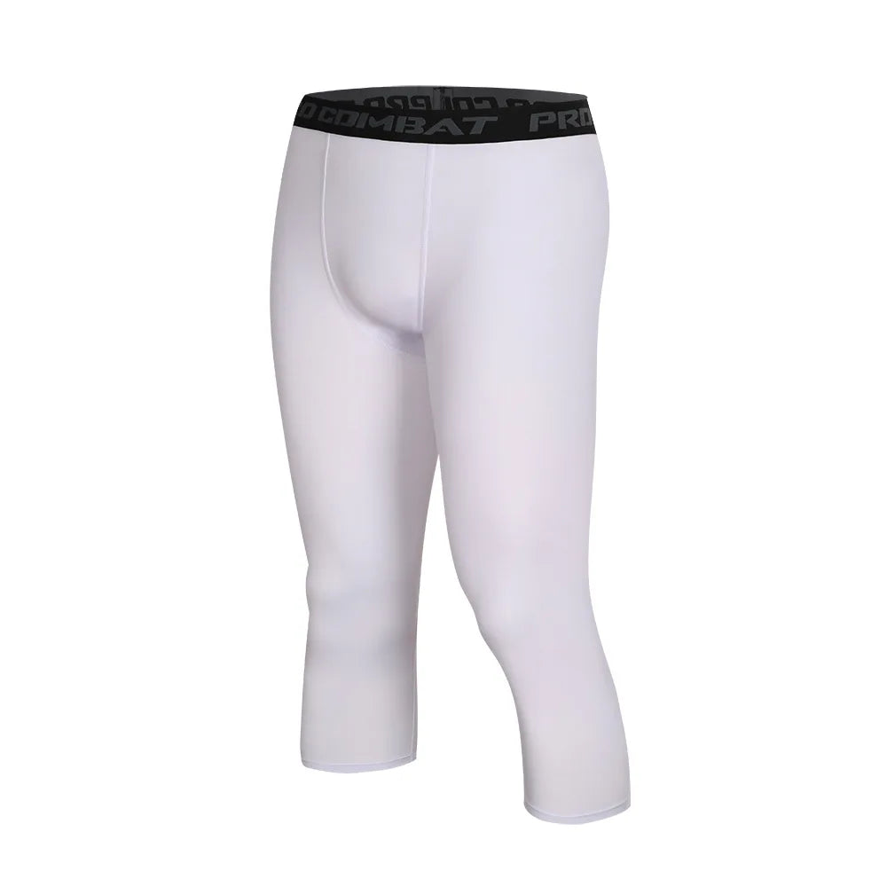 2026 Compression Pant Men Training Gym Leggings with Pockets Running Tights Fitness Basketball Jogging Workout Trouser Polyester