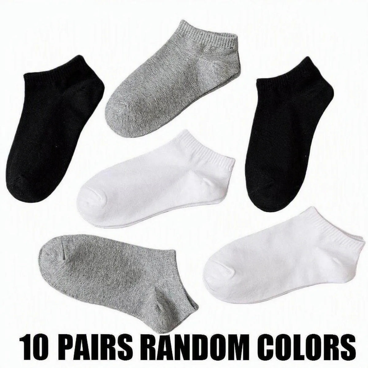 1/3/10Pairs Men's Ankle Socks Soft Breathable Stretchy Solid Color Low Cut Casual Sports Socks for Women Comfortable Fashionable
