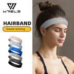 WRELS Sports Headband Anti-Slip Yoga Hair Band Quick Dry Running Sweatband Sweat Absorbing Breathable Elastic Fitness Headband