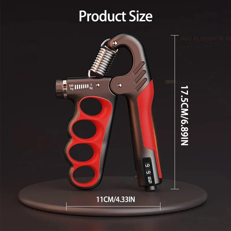 Grip Strength Trainer – Adjustable Resistance Hand Grip Strengthenerwith Auto Electronic Counter | Forearm & Finger Exerciser for Athletes, Musicians, Injury Recovery