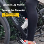 2PC Summer Running Cycling Legs Sleeve Ice Silk Protection Compression Non-Slip Leg Warmer Cooling Sport Gear Sunscreen Leggings