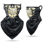 3D Skull Summer Bandana Hanging Ear Triangle Scarf Cycling Hiking Hunting Fishing Sports Bicycle Face Mask Neck Gaiter Men Women