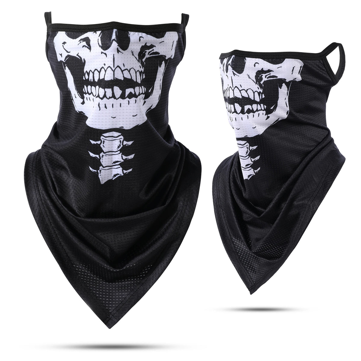 3D Skull Summer Bandana Hanging Ear Triangle Scarf Cycling Hiking Hunting Fishing Sports Bicycle Face Mask Neck Gaiter Men Women