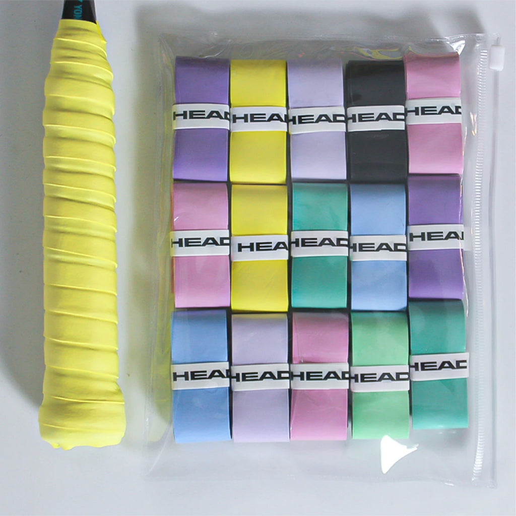 30pcs HEAD Tennis Racket Overgrip Sweat Band Absorption Grip PU Badminton Racket Handle Grip Tennis Griptape Padel Racket Grip