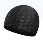 Comfortable Nylon Adult Swimming Caps High Elastic Breathable Swim Cap Black Ear Protection Male Swimming Hat Men Women
