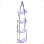 3/4 Tier Hanging Ball Storage Bag with Hooks, Mesh Sports Equipment Organizer for Basketball Football Volleyball, Over Door Wall