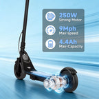Electric Scooter for Kids - 3/6/9MPH Three Speed Modes & 10Mile Max Range, 250W Motor, 6.5" Solid Tires Commuter E-Scooter