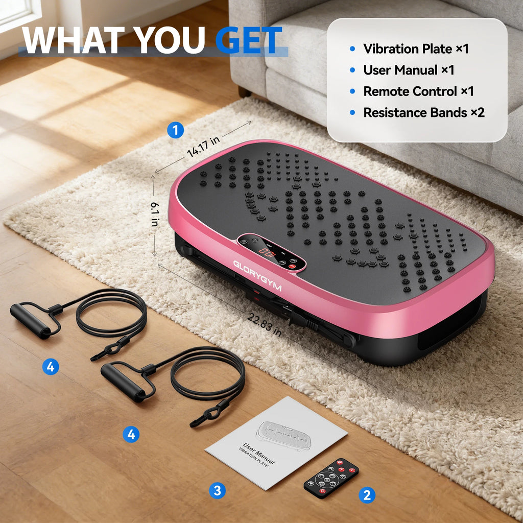 Magnetic Vibration Plate Exercise Machine Fat Burning 120 Levels 330lbs Portable Quiet Home Fitness  APP Control Workout Platform for Home Gym Body Shaping Gift for Women Men