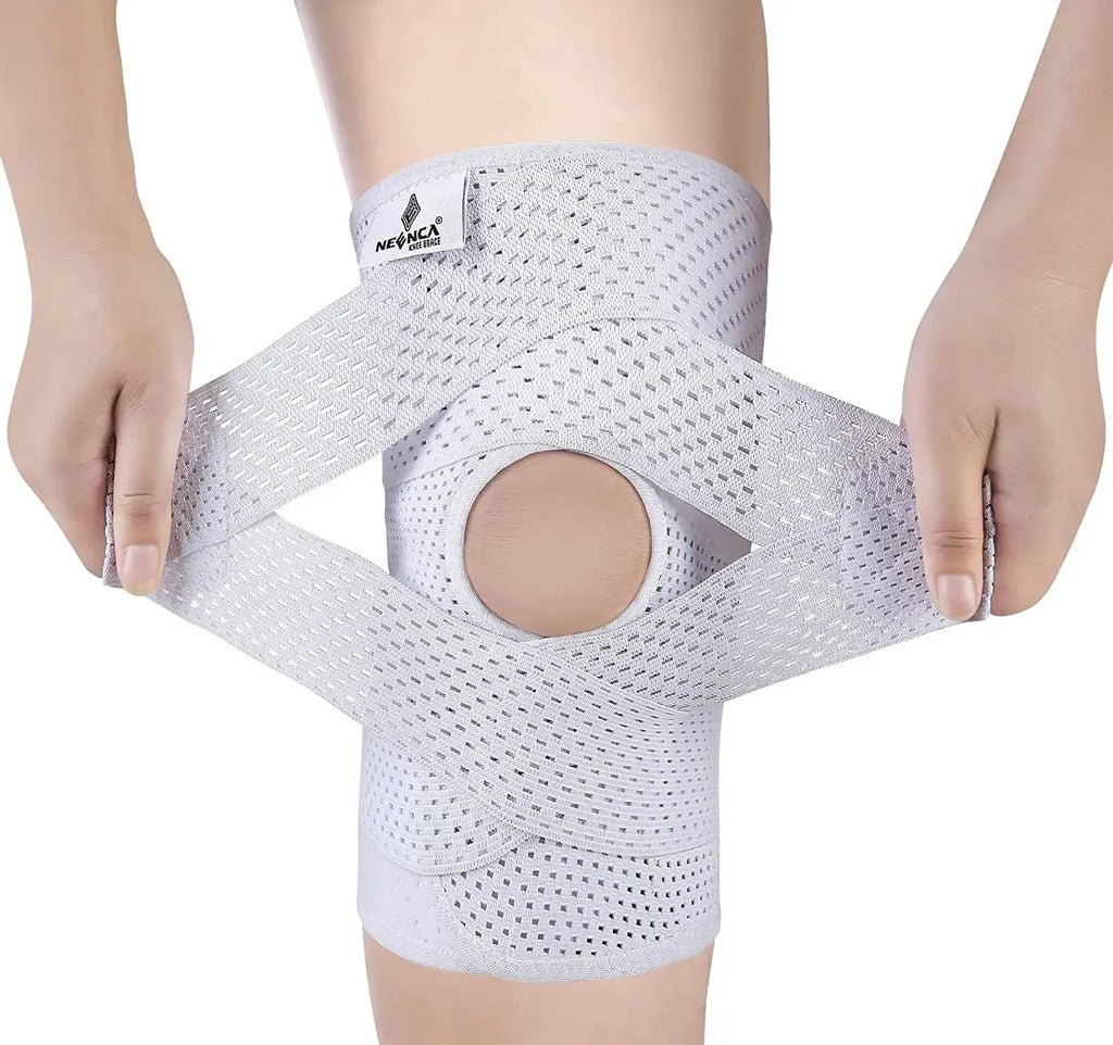 NEENCA Knee Brace for Knee Pain Compression Knee Support with Air Mesh Fabric Side Stabilizers Meniscus Tear ACL Arthritis Relie