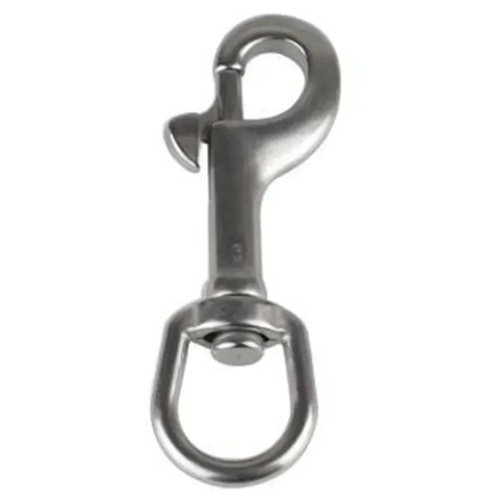 1PC 316 Stainless Steel Swivel Eye Bolt Spring Snap Hook 65/72/82/91/100/126mm Marine Diving D Ring Snap Hooks With Swivel