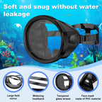 Full-Face Snorkeling Mask Waterproof & Fog-Free 180° Vision Fisherman's Oval Diving Goggles for Adults Summer Swim Island Travel