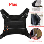 Front Chest Bag Camping Vest Backpack for Men Women Running Tactical Pack Sports Outdoor Cycling Running Fishing Travel Rig Bag