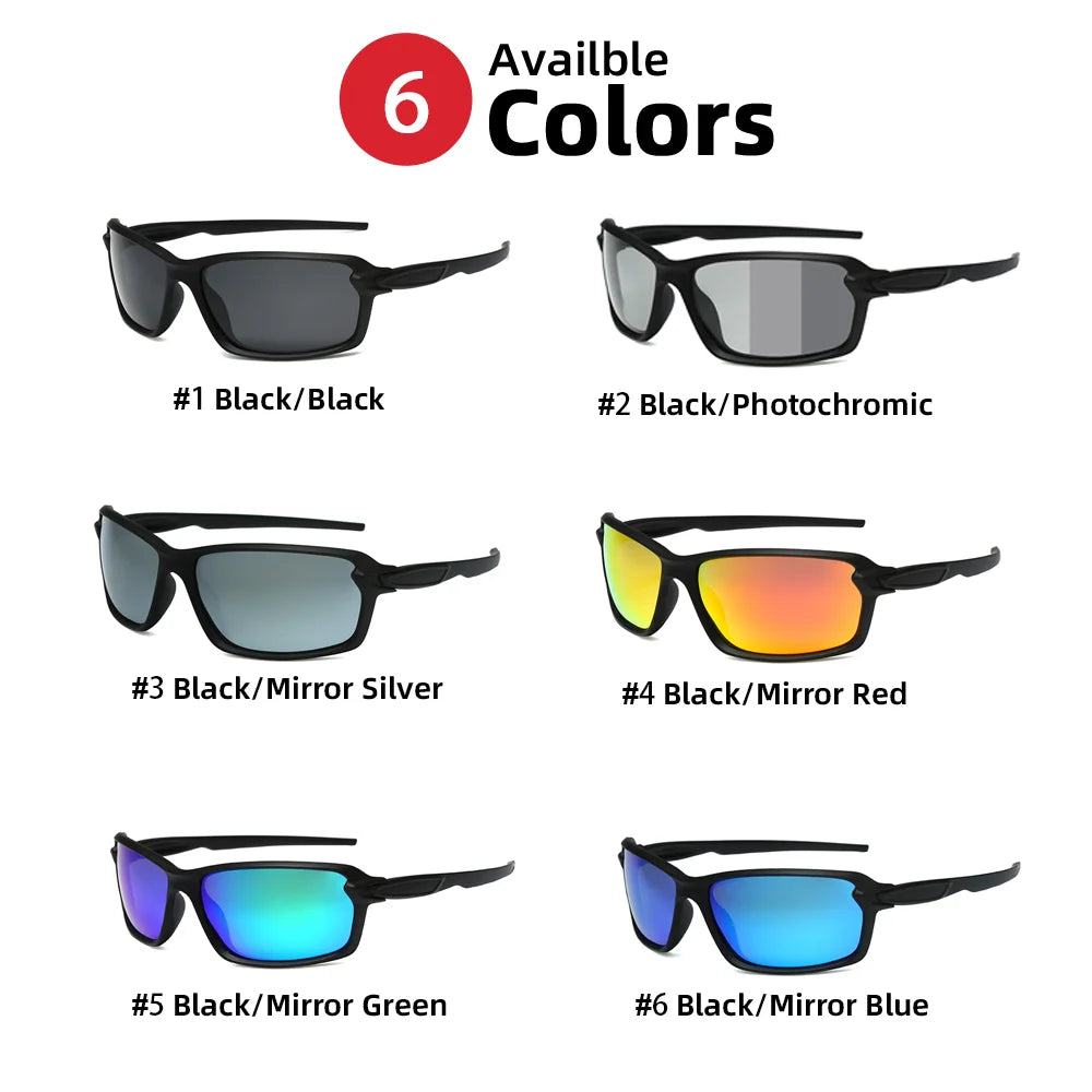Sports Sunglasses for Men Photochromic Bicycle Mirror Red Polarized Cycling Sun Glasses Women Fishing 2026 UV400 Bike Goggles