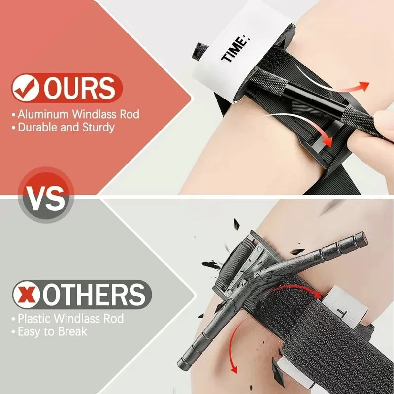 Tactical First Aid New Metal Aluminum Rod Tourniquet 1pcs Survival Hemostasis Second Generation Upgrade Repeated Use Strengthen