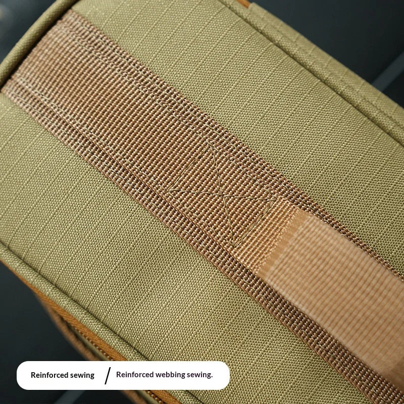 Portable Multifunctional Camping Tableware Storage Bag, Outdoor Picnic Cookware Bowl Chopstick Organizer for Travel Camping Trip