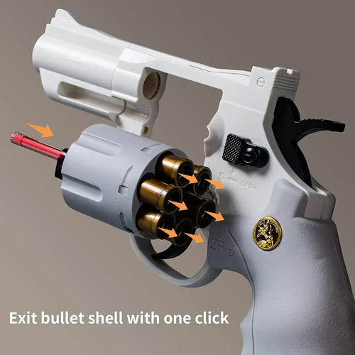 A1 N6 ZP5 357 Revolver Launcher Pistol EVA Soft Dart Bullet Toy Gun Airsoft CS Outdoor Shooting Game Paintball Kids Adult GiftF