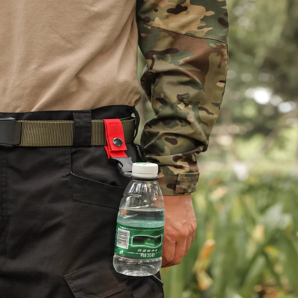 2pcs Water Bottle Holder Climbing Carabiner Belt Backpack Hanger Hooks Clip Multifunction Water Bottle Nylon Webbing Buckle Hook