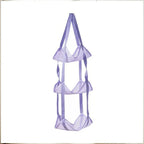 3/4 Tier Hanging Ball Storage Bag with Hooks, Mesh Sports Equipment Organizer for Basketball Football Volleyball, Over Door Wall