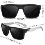 Polarized Square Sunglasses UV400 Black Fashion Shades for Men & Women Ideal for Driving Fishing & Outdoor Sports