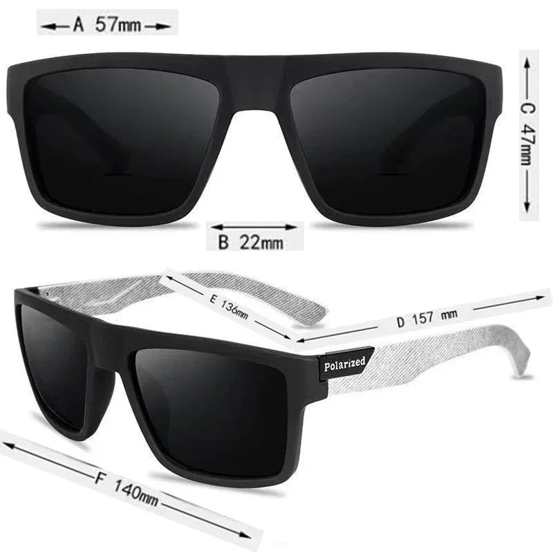 Polarized Square Sunglasses UV400 Black Fashion Shades for Men & Women Ideal for Driving Fishing & Outdoor Sports
