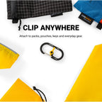 [HODR GEAR] Ridge™ Carabiner Ultralight 4.1g Mini Utility Clip Aluminum Alloy Stainless Steel Gate Quick Open & Secure Lock EDC