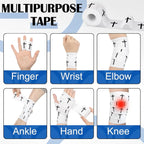 2pcs "+" Sports Wristbands | White Athletic Tape for Gym, Football and Baseball